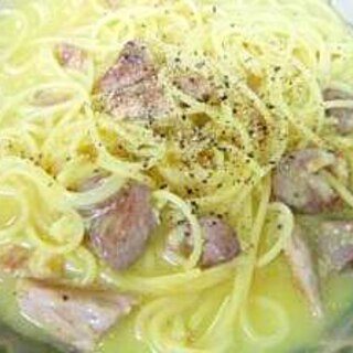 コーンスープのパスタ